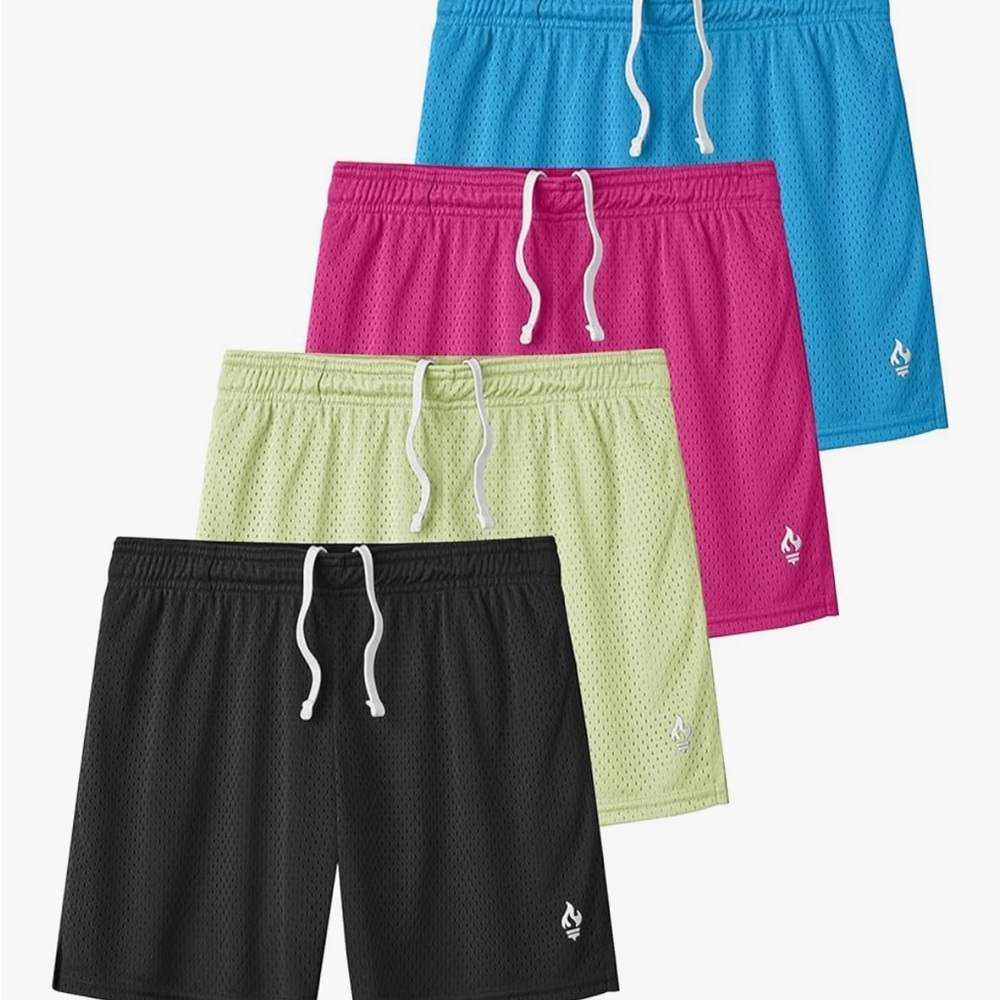 4 Pack Youth Small Mesh Shorts NWT